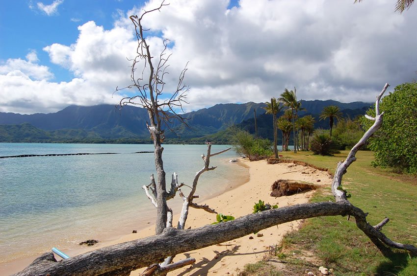 Secluded Kualoa beach