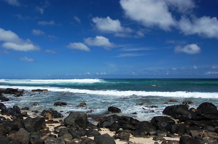 Scenic Oahu shoreline