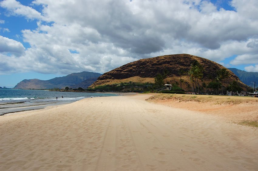 Beach is over a mile long