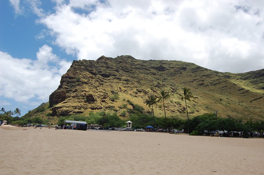 Backed by the Waianae Mountains