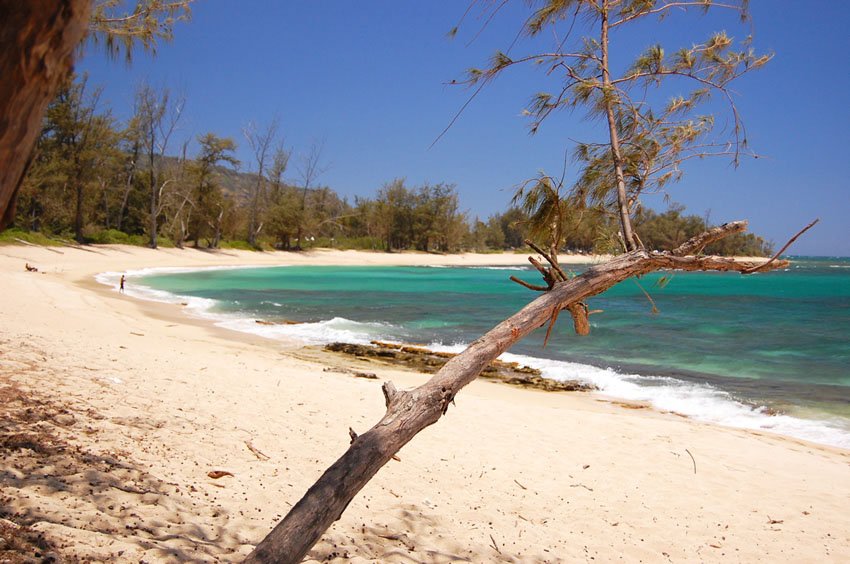 Long white-sand beach