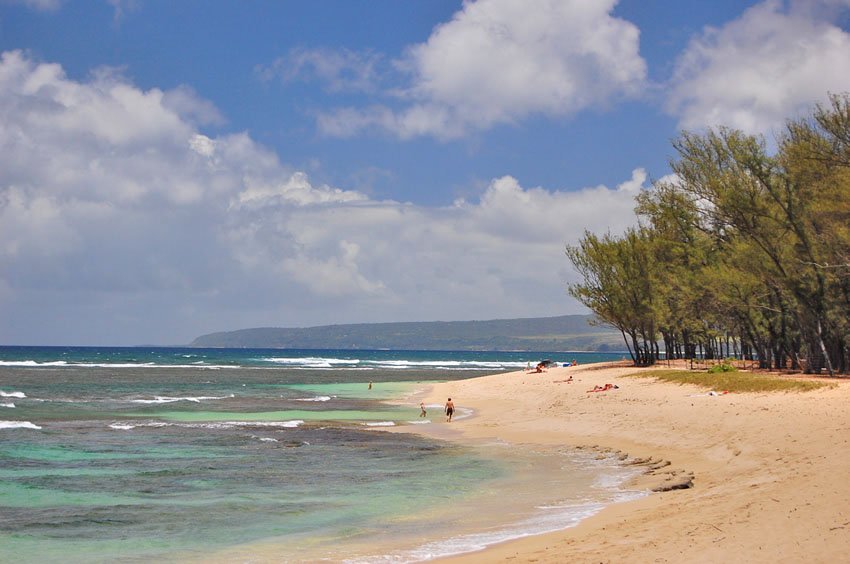 Oahu north shore beach