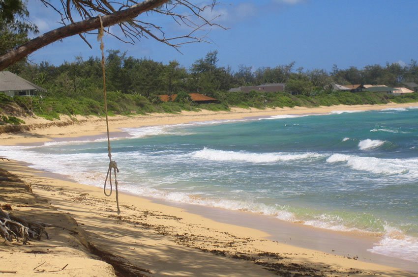 Beachfront homes at Malaekahana