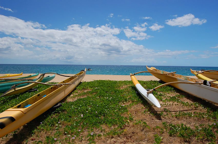 Outrigger canoes