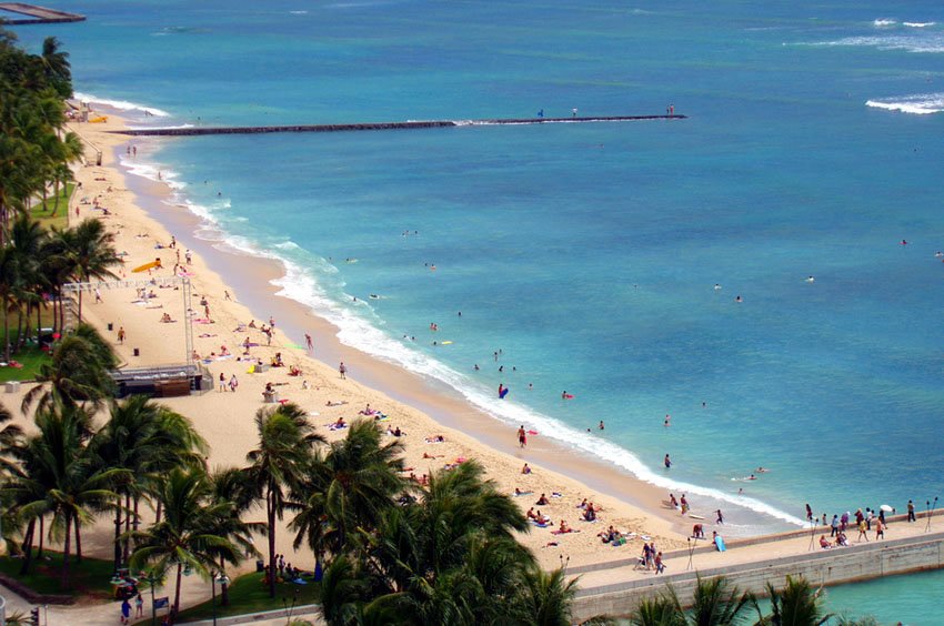 Aerial view of Queen's Beach