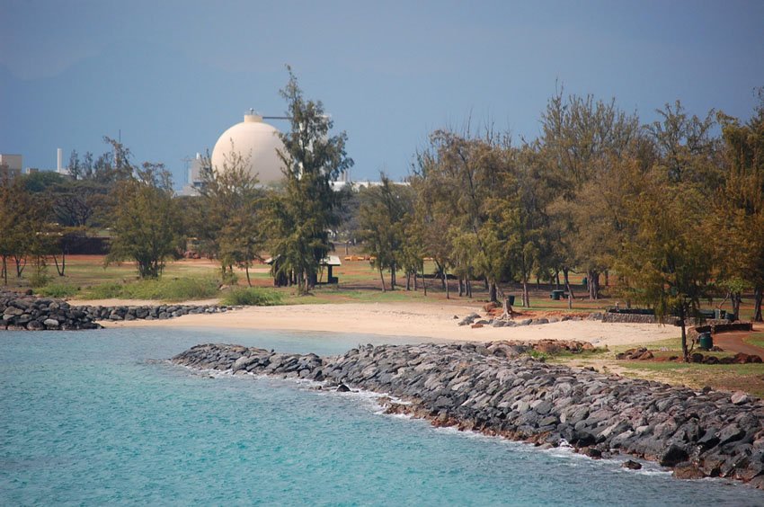 Sand Island Beach - view from a boat