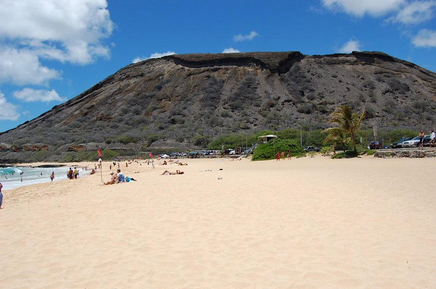 No shade on the beach