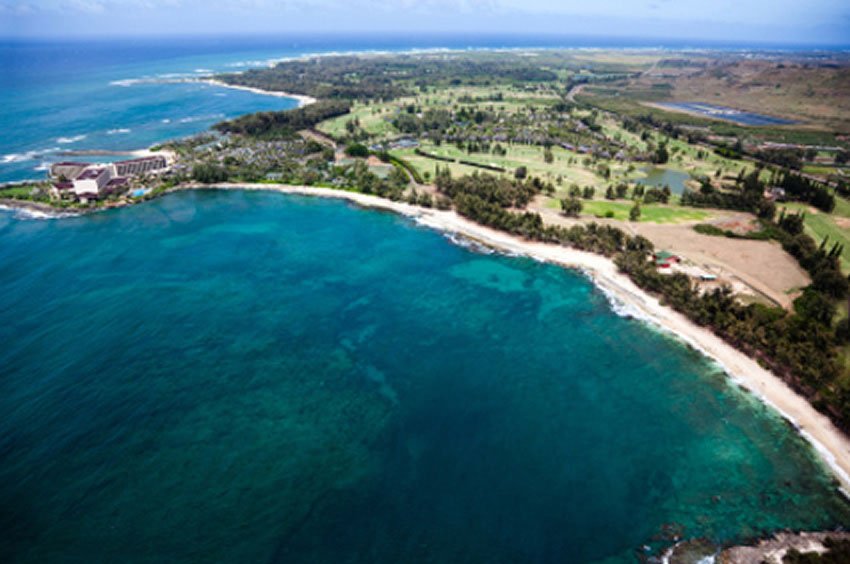 Aerial view of Turtle Bay