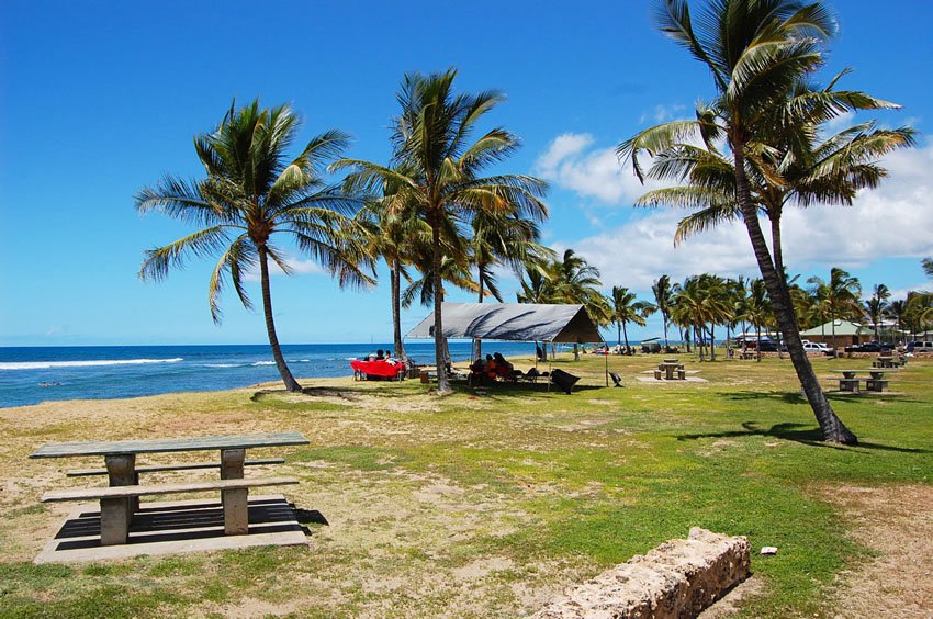 Scenic beach park