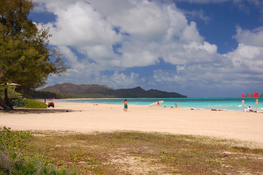 People relaxing on the beach