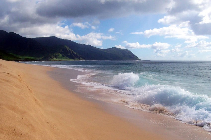 Remote Oahu beach