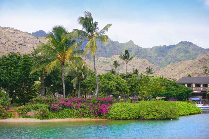 Upscale neighborhood on Oahu