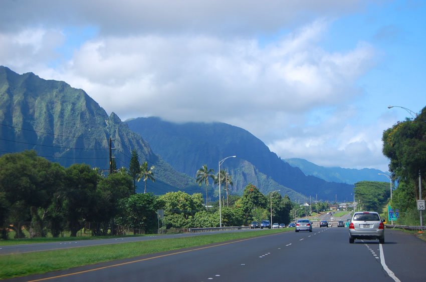 Driving to Kane'ohe