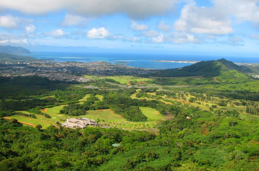 Kane'ohe seen from Pali Lookout