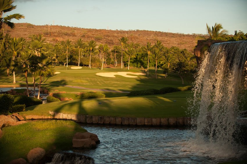 Ko Olina Golf waterfall