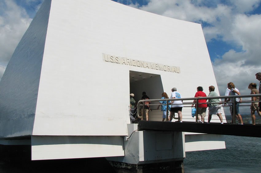 Entering USS Arizona Memorial