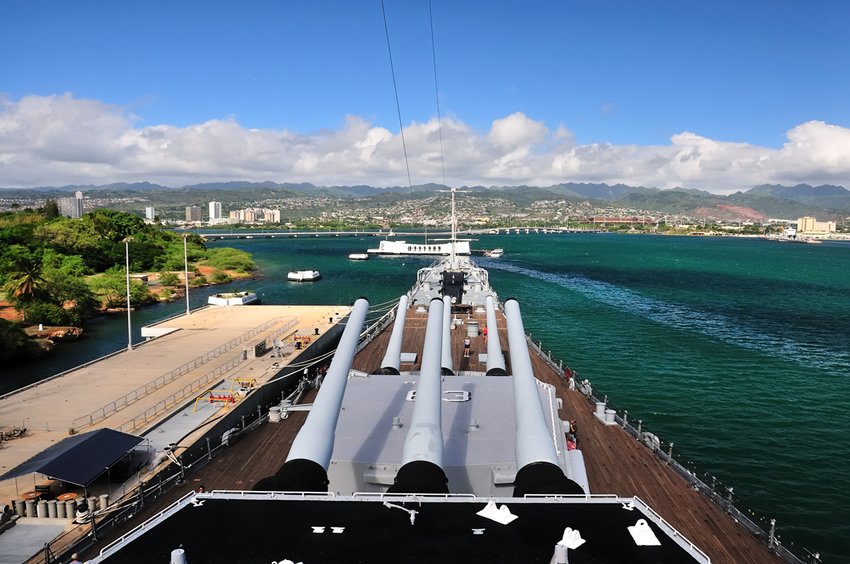 View from USS Missouri